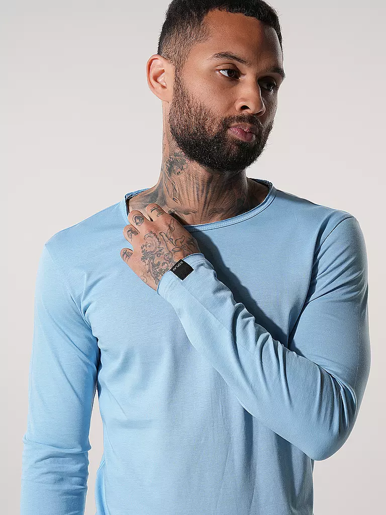 REPLAY Langarmshirt  hellblau