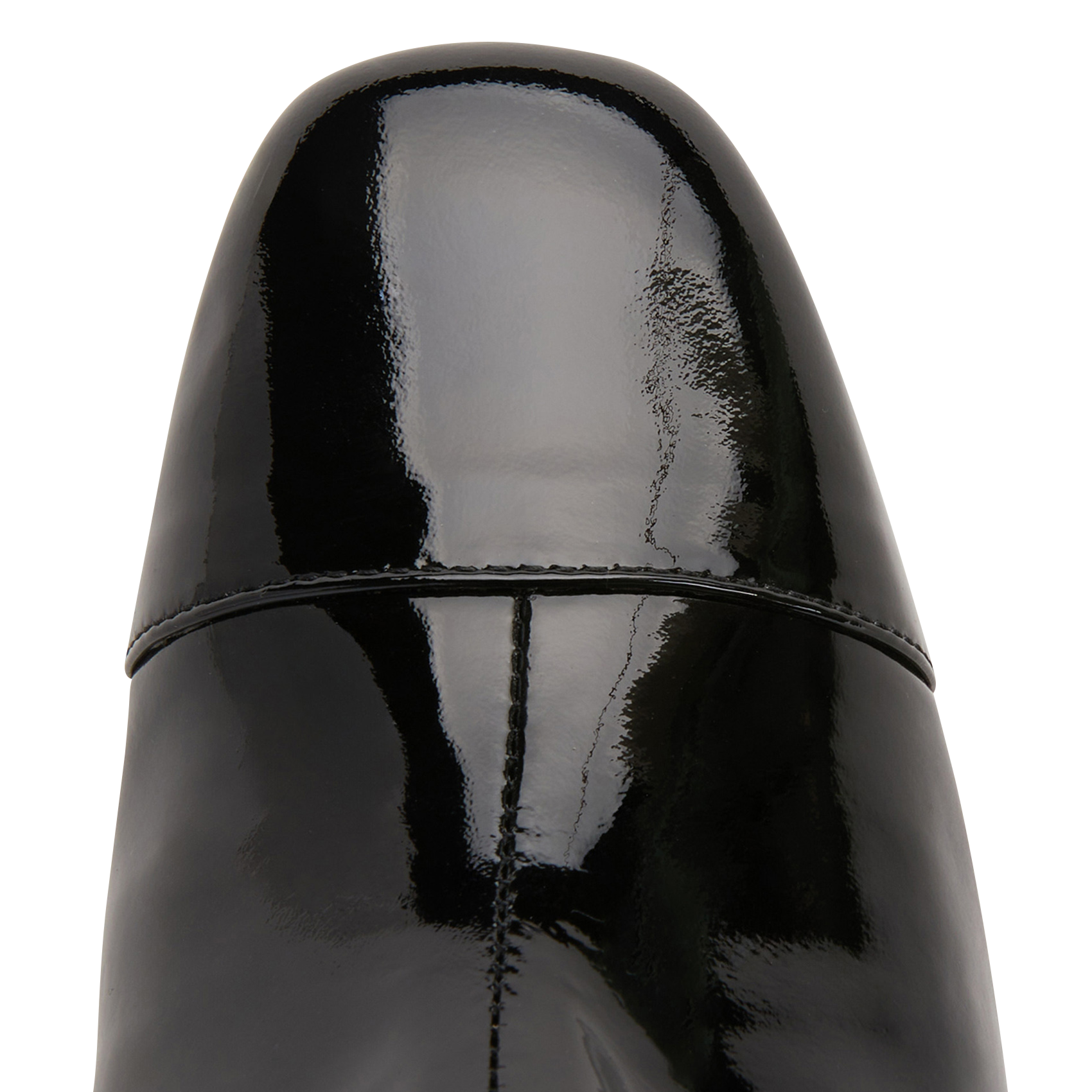 ALINE - Bottines à talons en cuir vernis| Noir