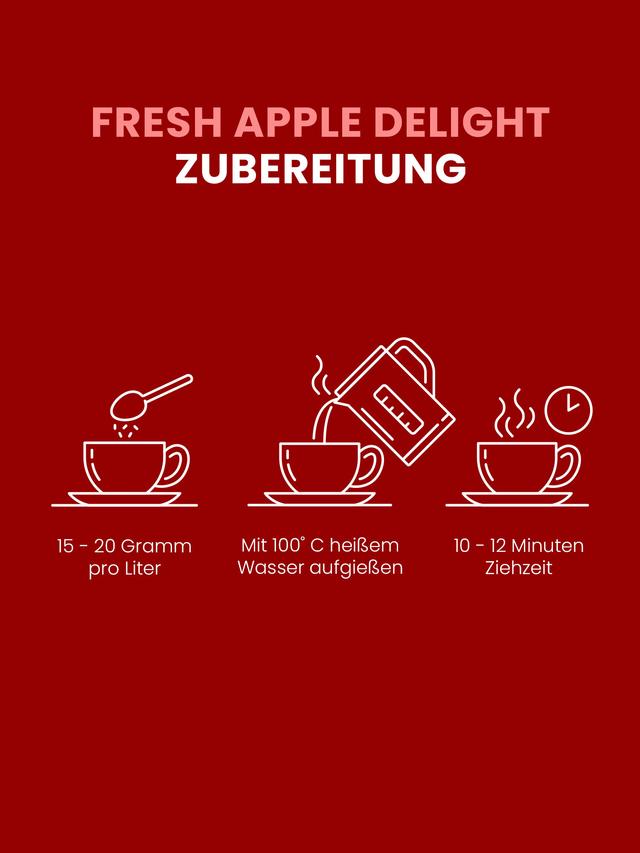 Früchtetee Apfel, lose, 100 g