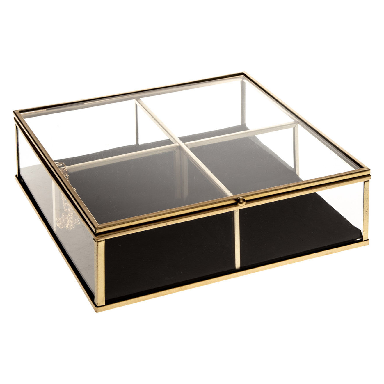 Atmosphera Boîte à bijoux Gold dorée - 20x20x6 cm