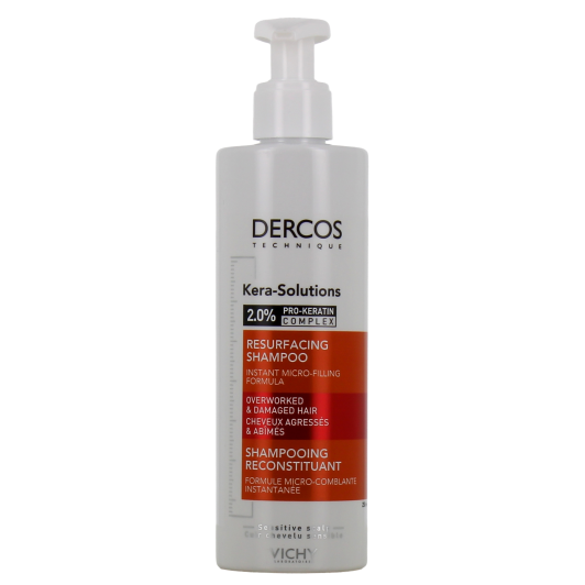 Shampooing reconstituant Dercos Kera Solutions - Cheveux secs et abîmés