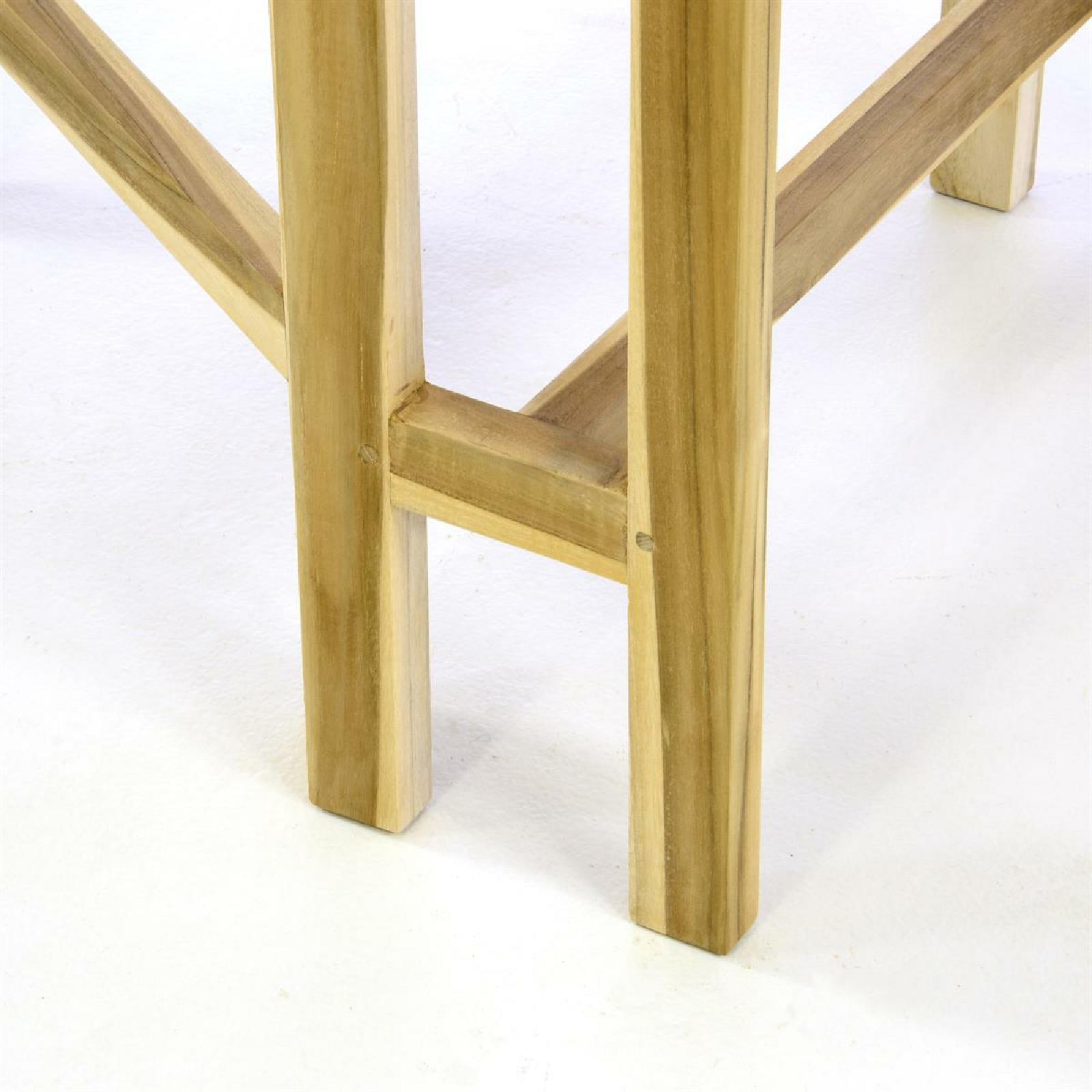 VCM Balkontisch Gartentisch Klapptisch hochwertig Teak Holz natur 130x65cm