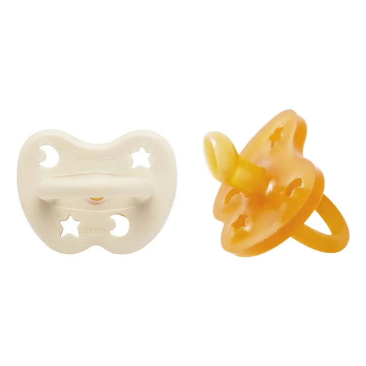 Hevea Tétines physiologiques en caoutchouc naturel - Lot de 2