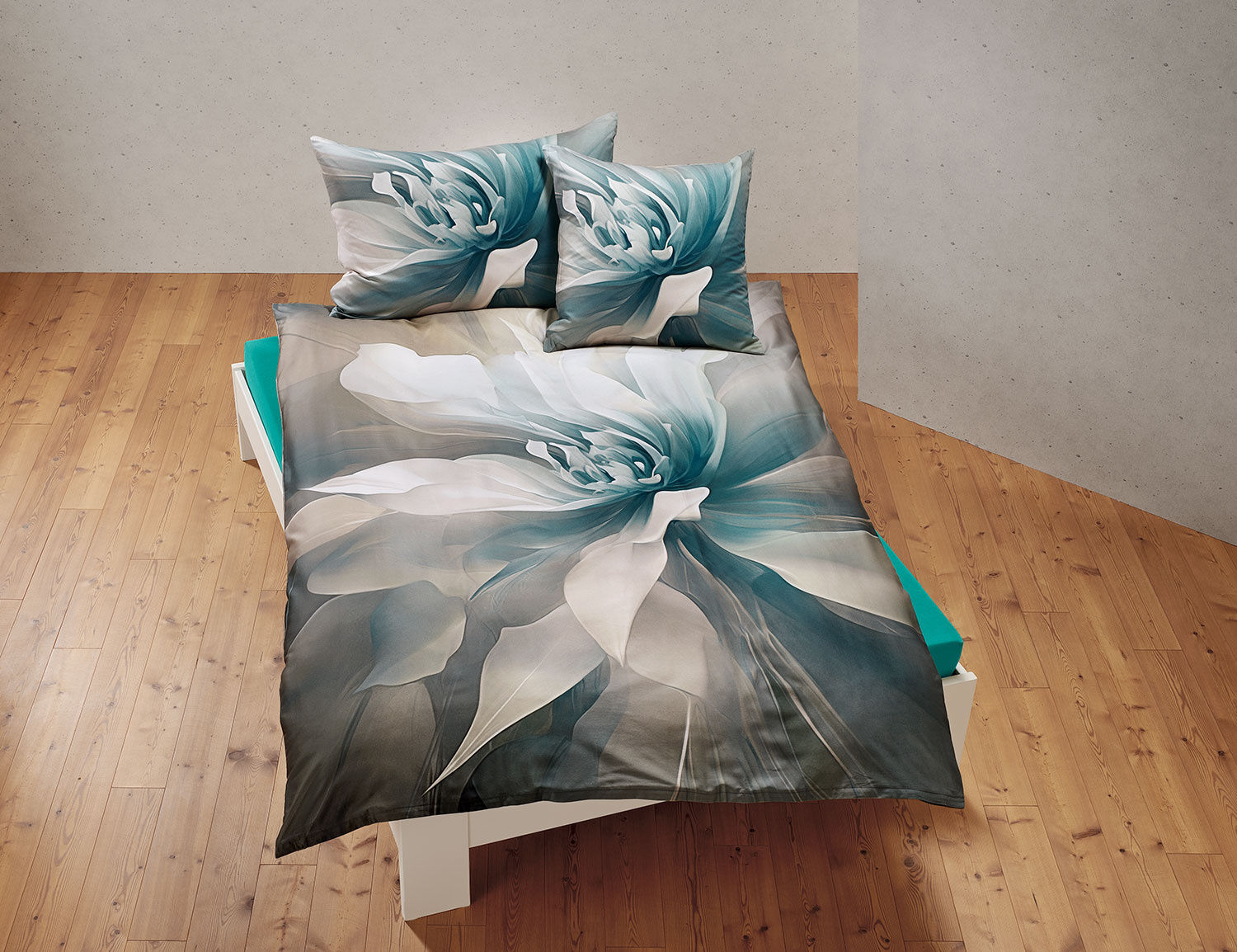 Bettwäsche mit kunstvollem Blumenmuster