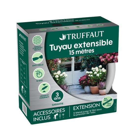 Tuyau d'arrosage extensible 15m