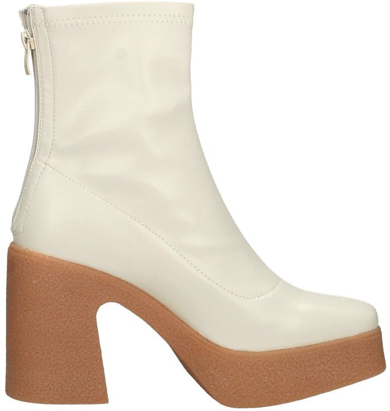 Posh By Poelman Enkellaarsjes Hak beige