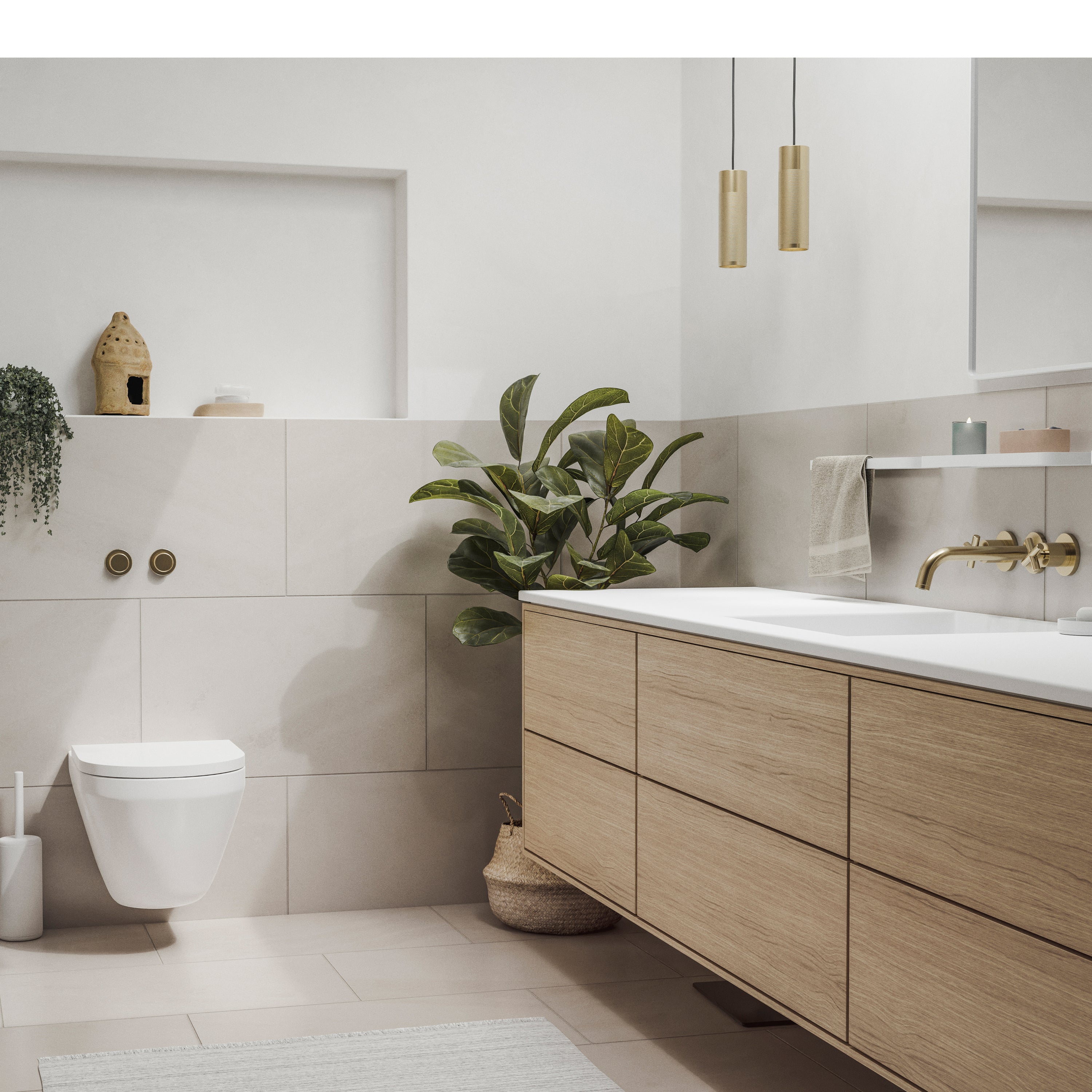Zone Denmark Rim Toiletrolhouder - Wit