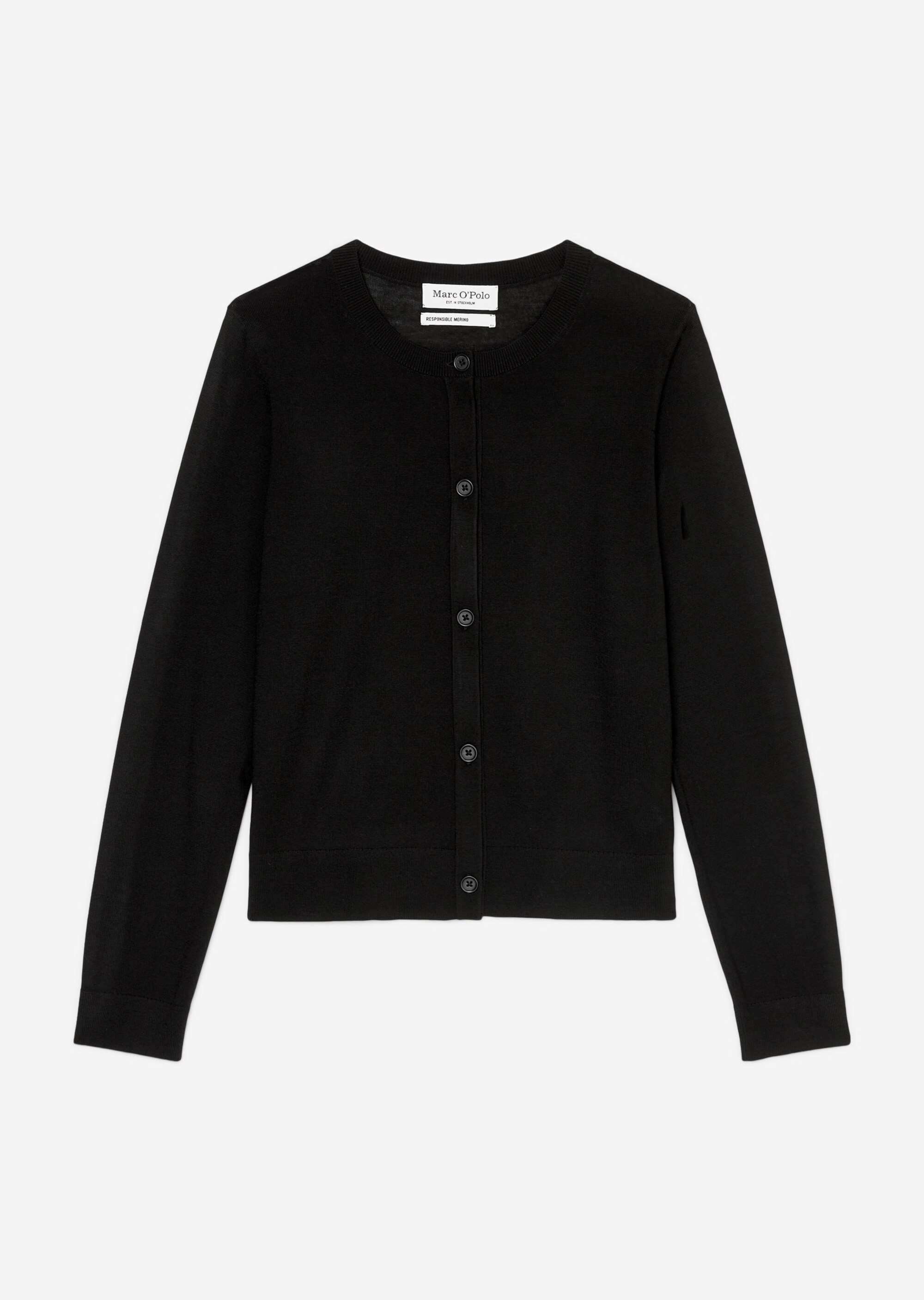 Feinstrick-Cardigan regular aus exklusiver Merinowolle