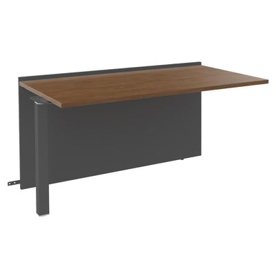 Banque d'accueil Module suivant bas OLA - L160 x H75,5 x P82,5 cm - structure carbone, plateau noyer