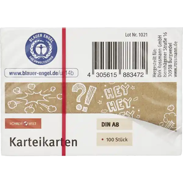 Karteikarten  DIIN A8