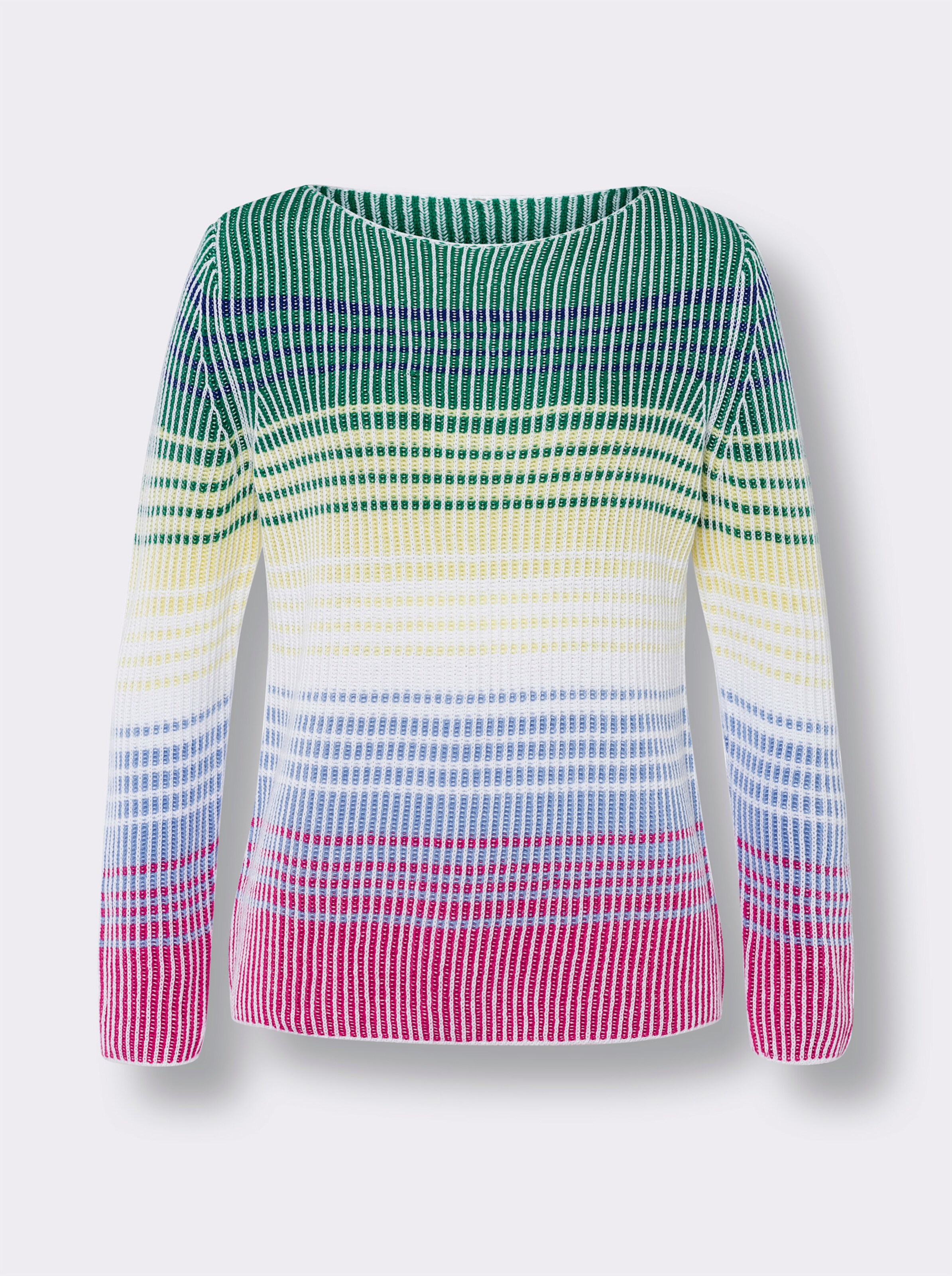Langarm-Pullover aus Rippenstrick