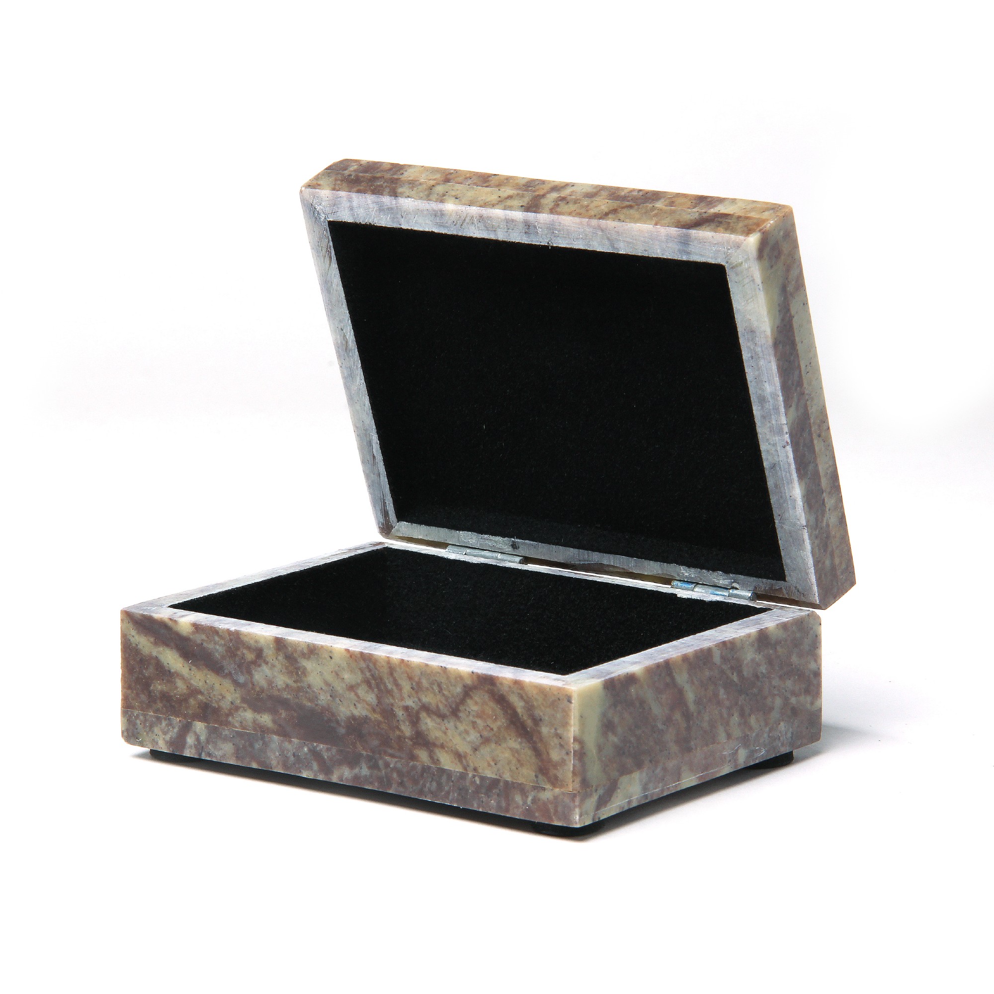 Speckstein-Box 'Divani', T 10 cm, B 8 cm, H 4 cm von fischer's lagerhaus