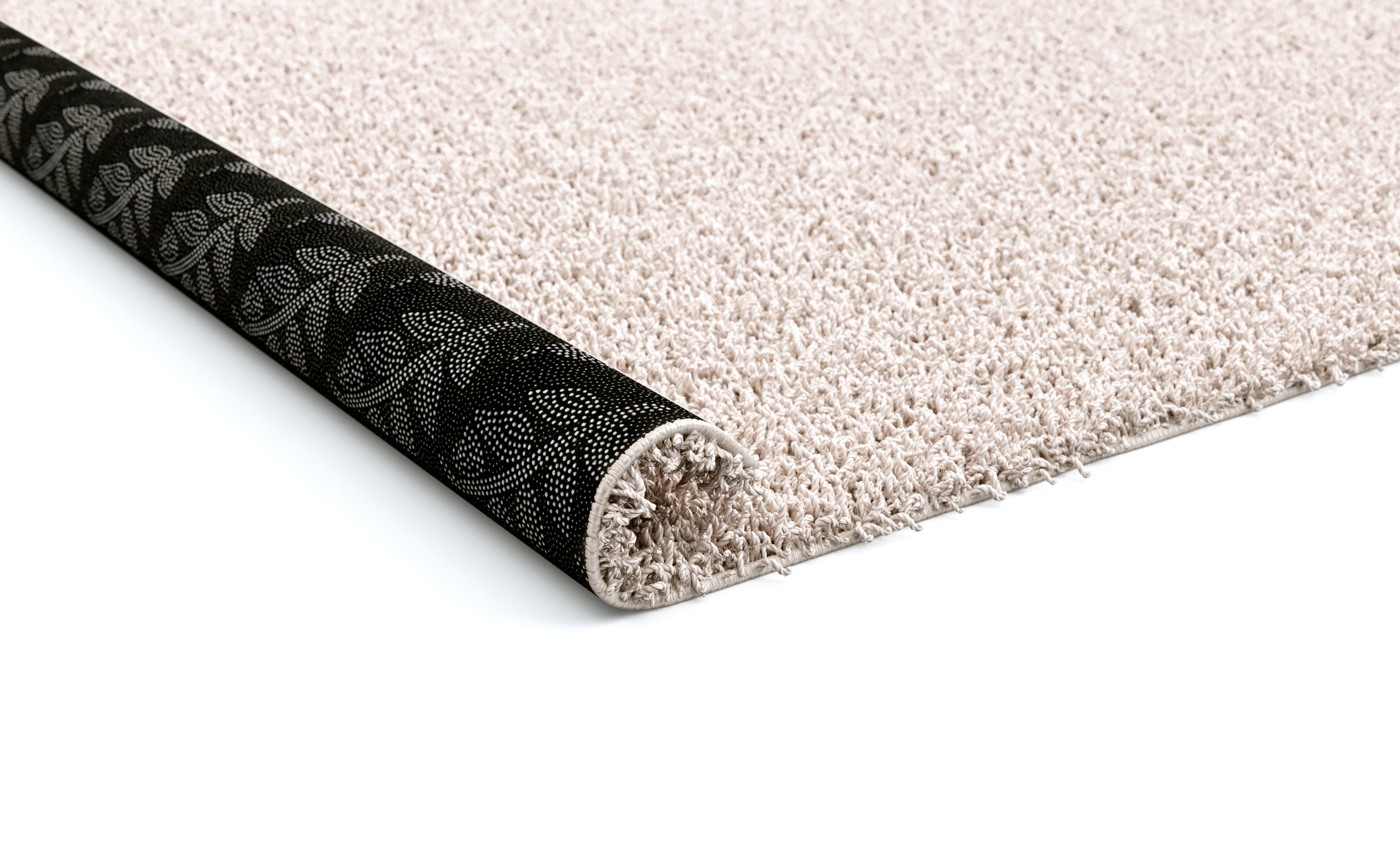 Hochflor Teppich 240 x 340 cm creme