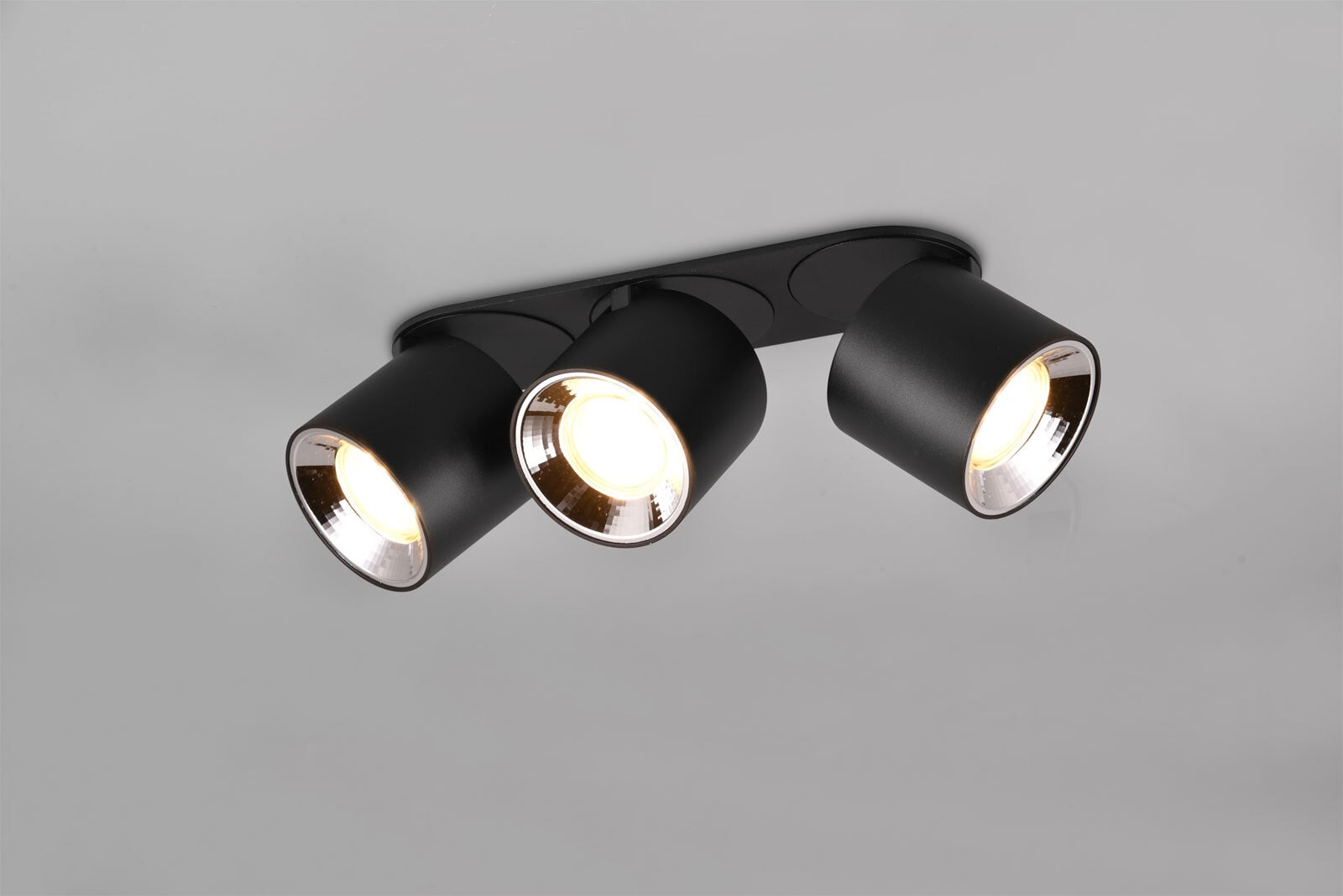 TRIO Retrofit Deckenlampe mit 3 Spots GUAYANA 27 cm schwarz