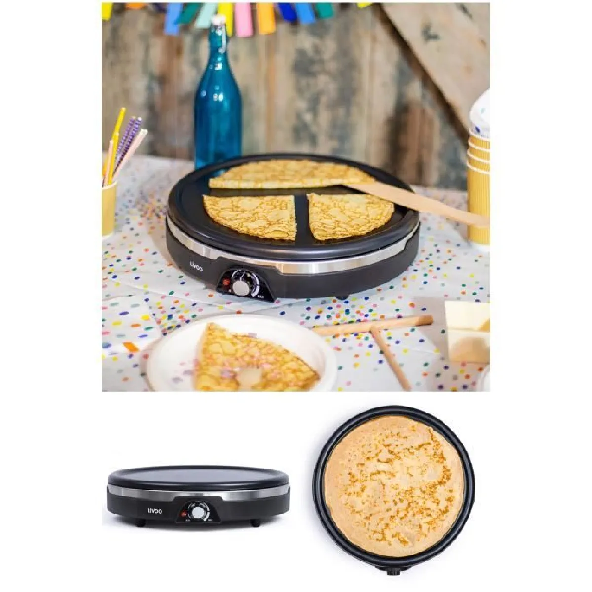 Livoo Crêpière 38 cm XXL 1350W