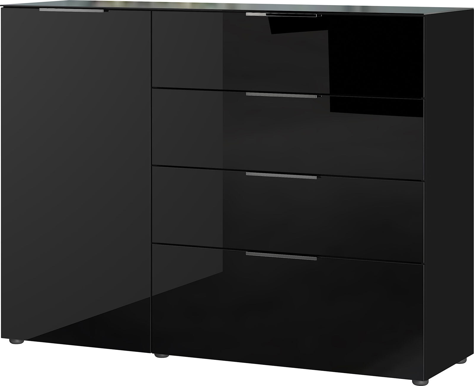 Sideboard OAKLAND 134 x 102 cm Schwarz