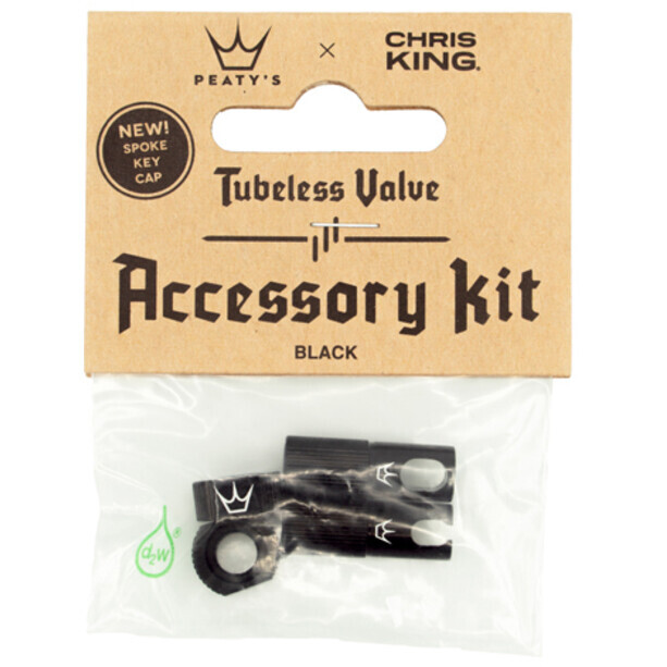 Peaty's Chris King MK2 Tubeless Ventielen Accessory Kit Zwart