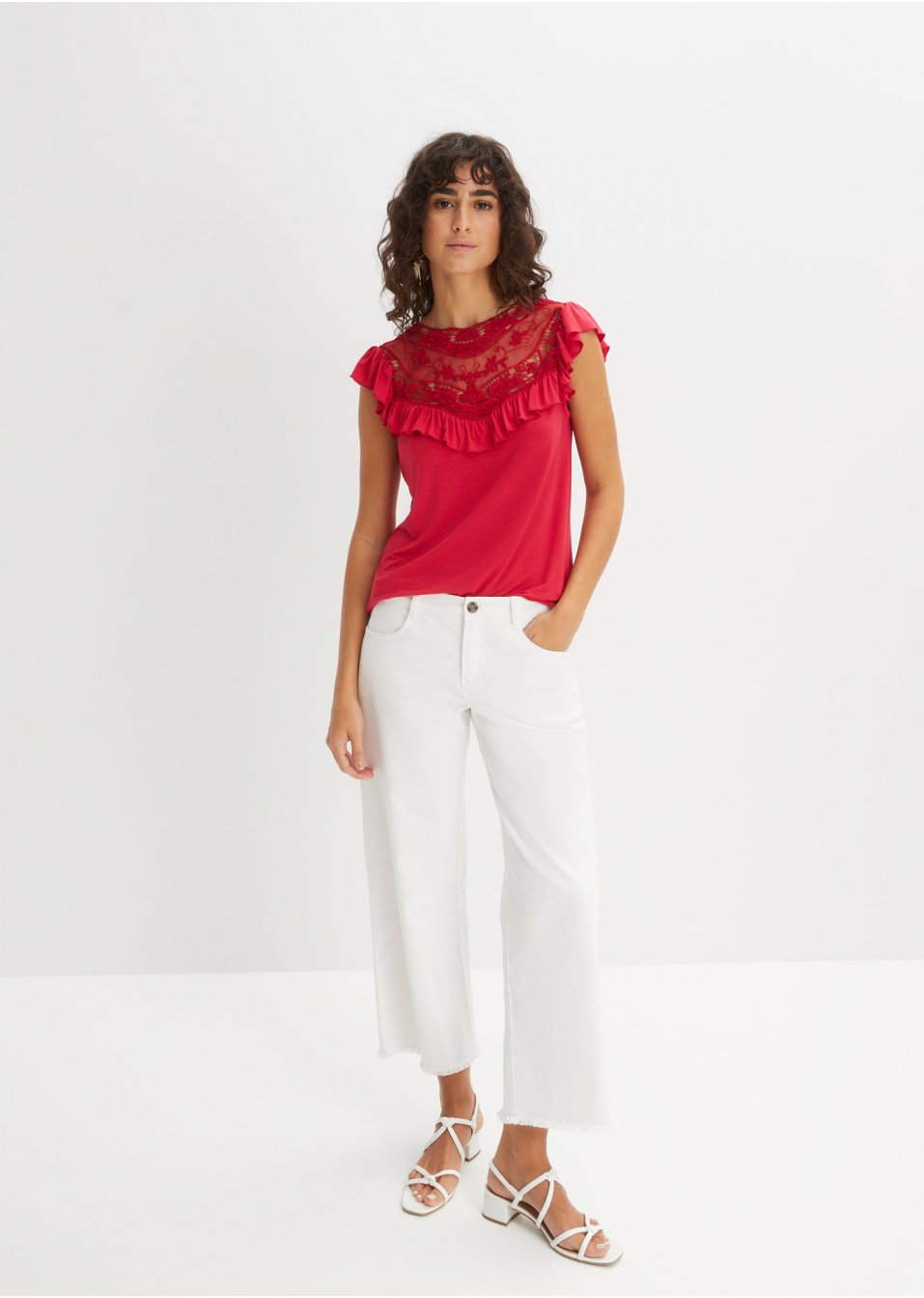 T-shirt à dentelle