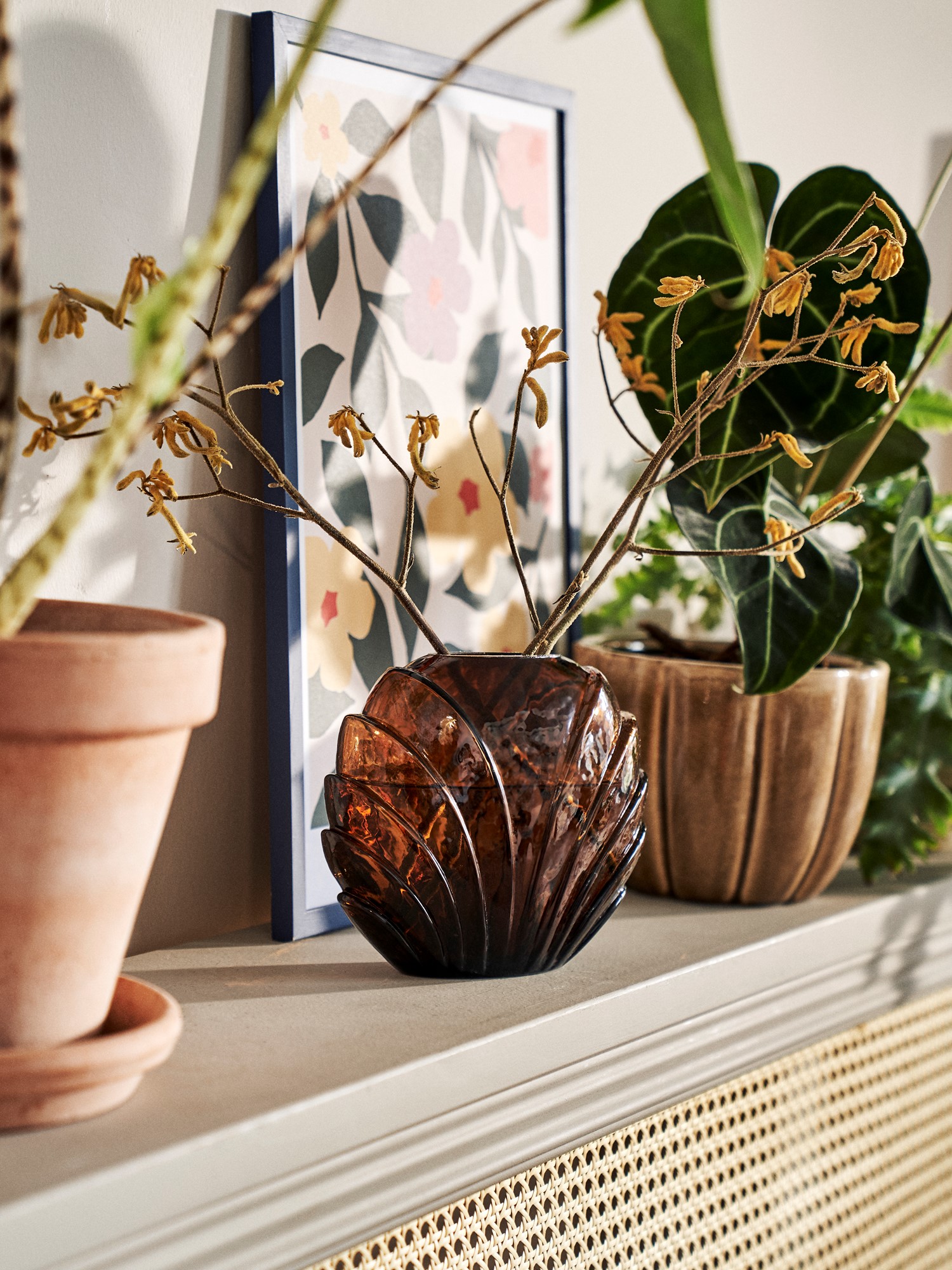 Vase | Glas. 17 x 7,5 x 14,5 cm. | Autumn Maple