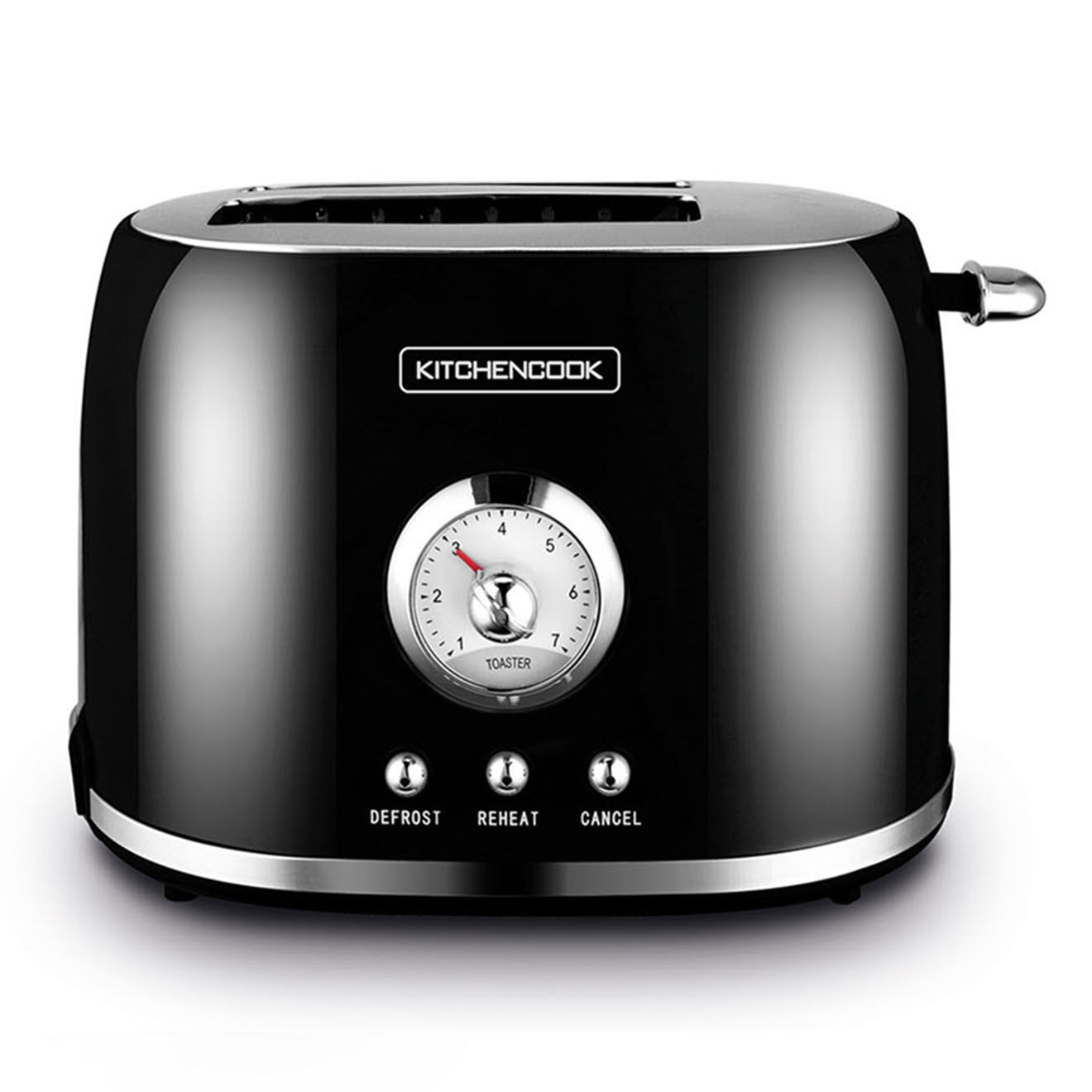 Kitchencook Grille-pain Style rétro noir  - 46.6x35.6x47.6 cm