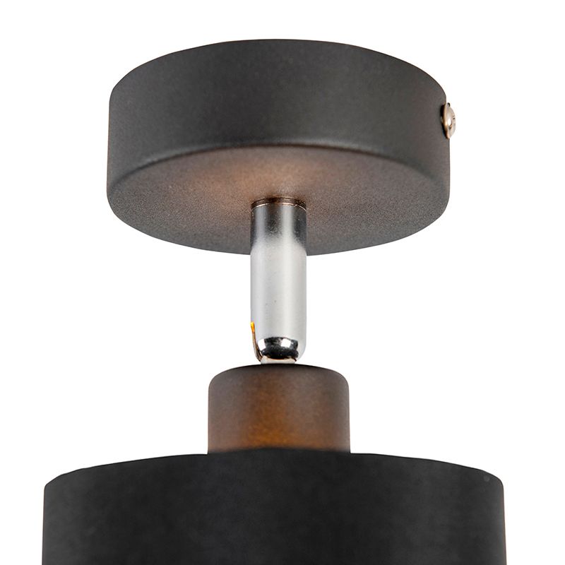 Moderne opbouwspot zwart kantelbaar - Lofty