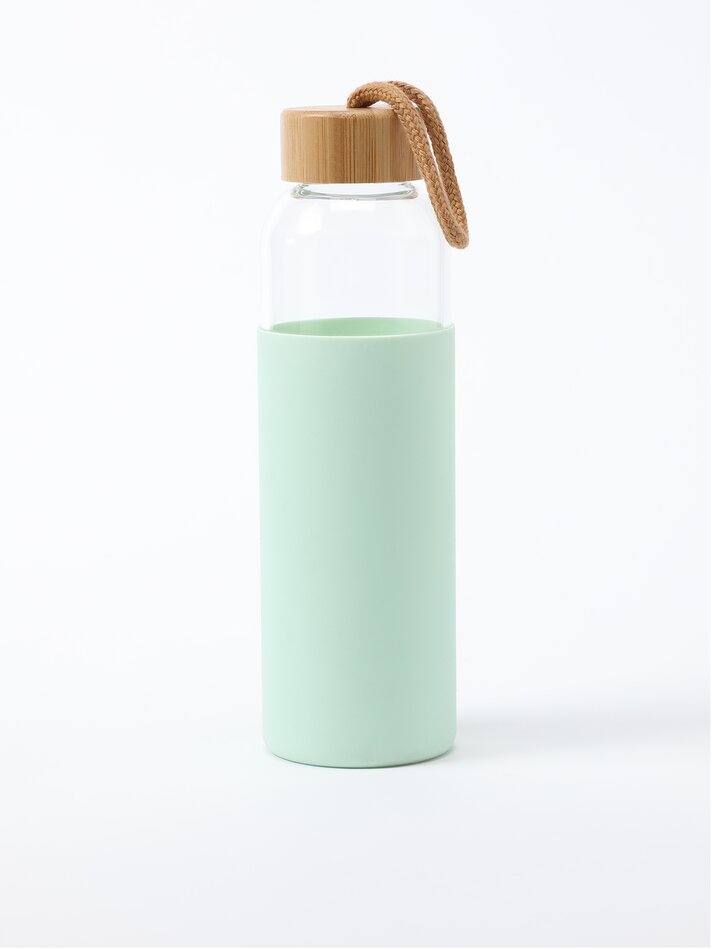 Garrafa de silicone de 550ml - Verde Água