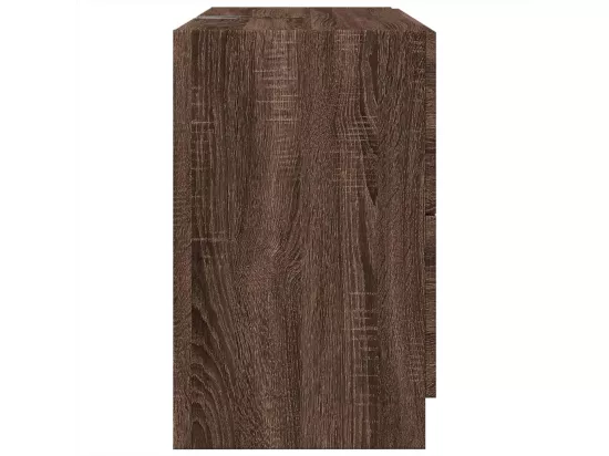 Armoire d'évier chêne marron 78x37x59 cm bois d'ingénierie