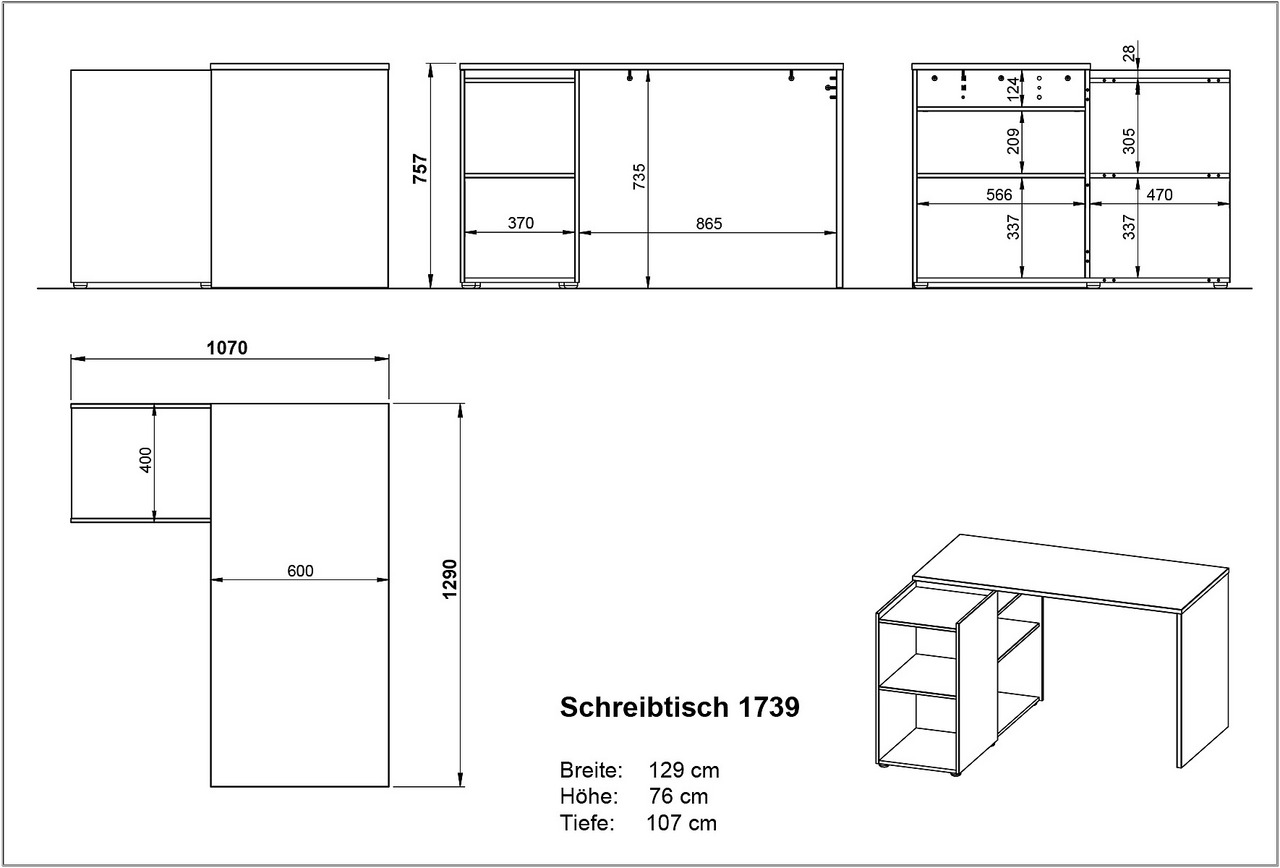 MID.YOU Schreibtisch OLVERA