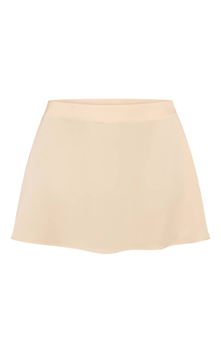Citron Ensemble Coordonné Mini-jupe Fluide En Satin