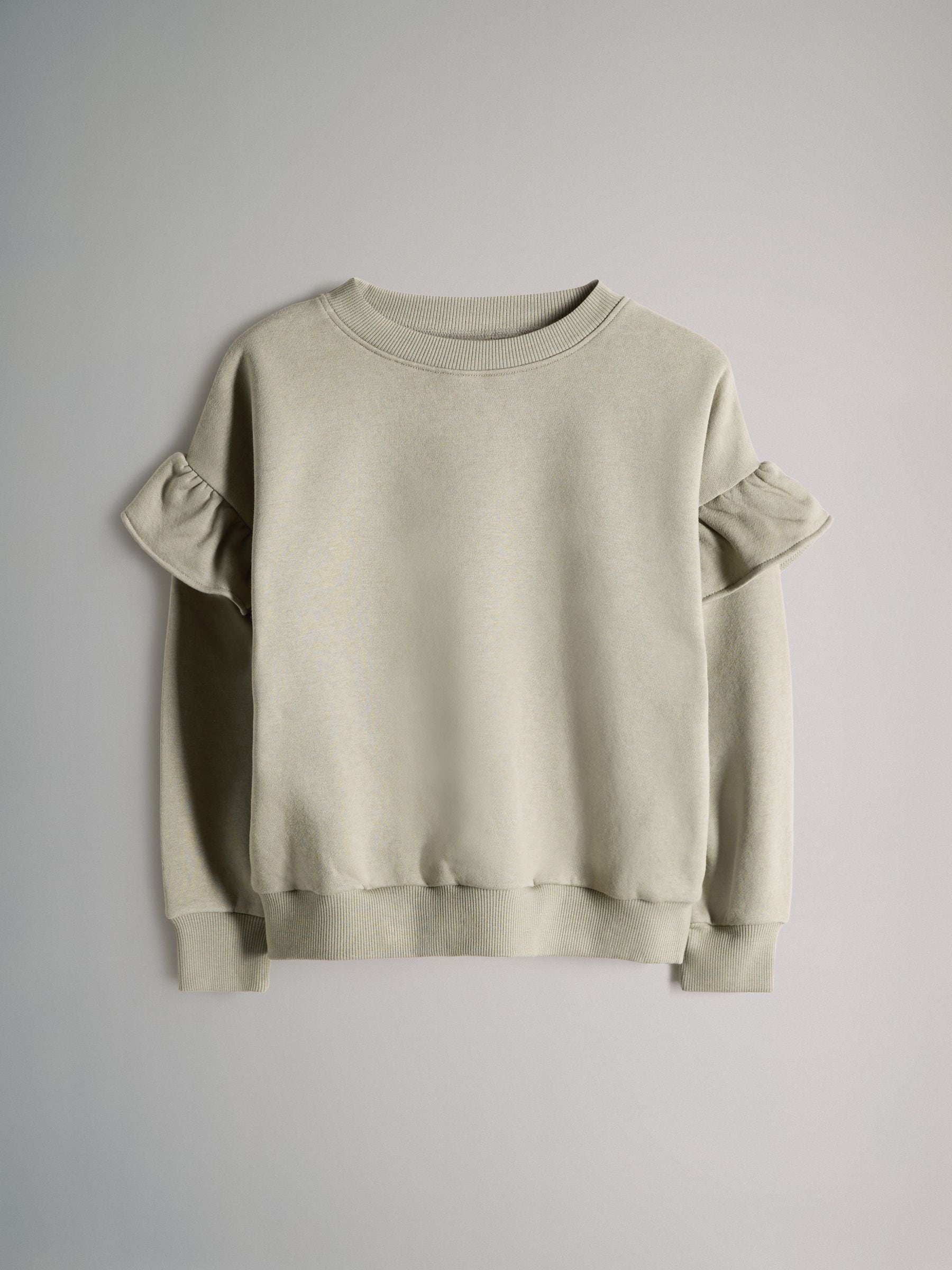 The Set 2 Pack Frill Sleeve Sweatshirts & Wide Leg Joggers Set