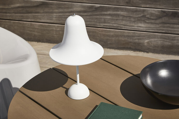 Verpan Pantop Ø18 Portable Table Lamp Matt white