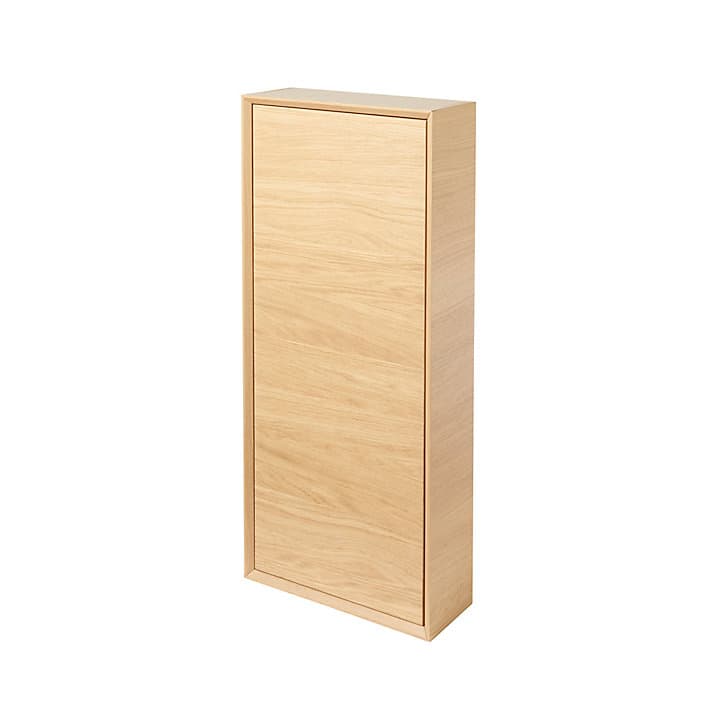 Demi colonne de salle de bains faible profondeur GoodHome Avela placage chêne L.40 x H.90 cm x P.15