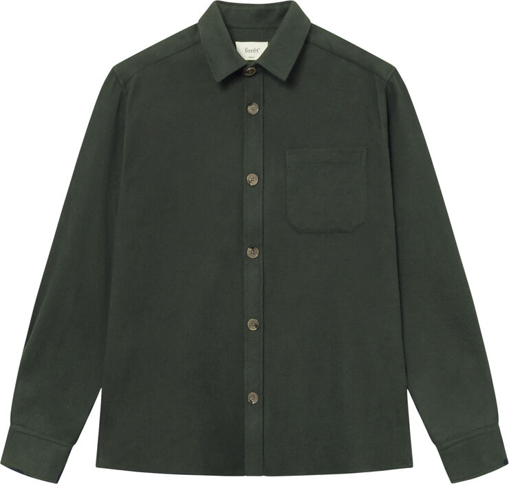 Forét MAP FLANNEL SHIRT Dark moss