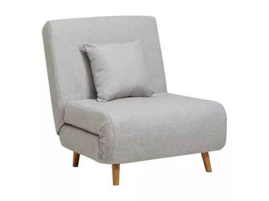 Adron - Fauteuil convertible lit 1 place : Couleur - Gris clair