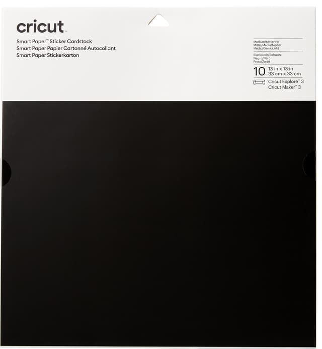 Cricut Smart Sticker kartonark 10-pak (sort)