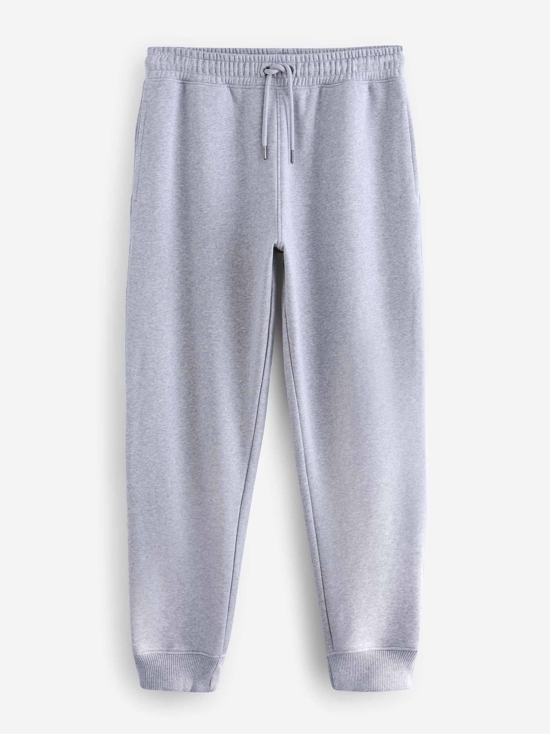 Zwart/grijs - Verpakking van 2 slim-fit jersey joggingbroeken met hoog katoengehalte