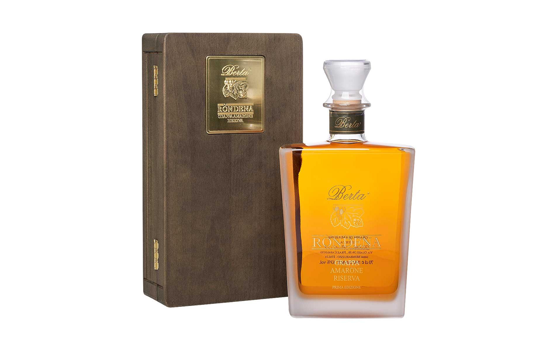Rondena Grappa di Amarone Riserva 0.7 l<br>Hochprozentige Spirituosen Spezialität aus Italien