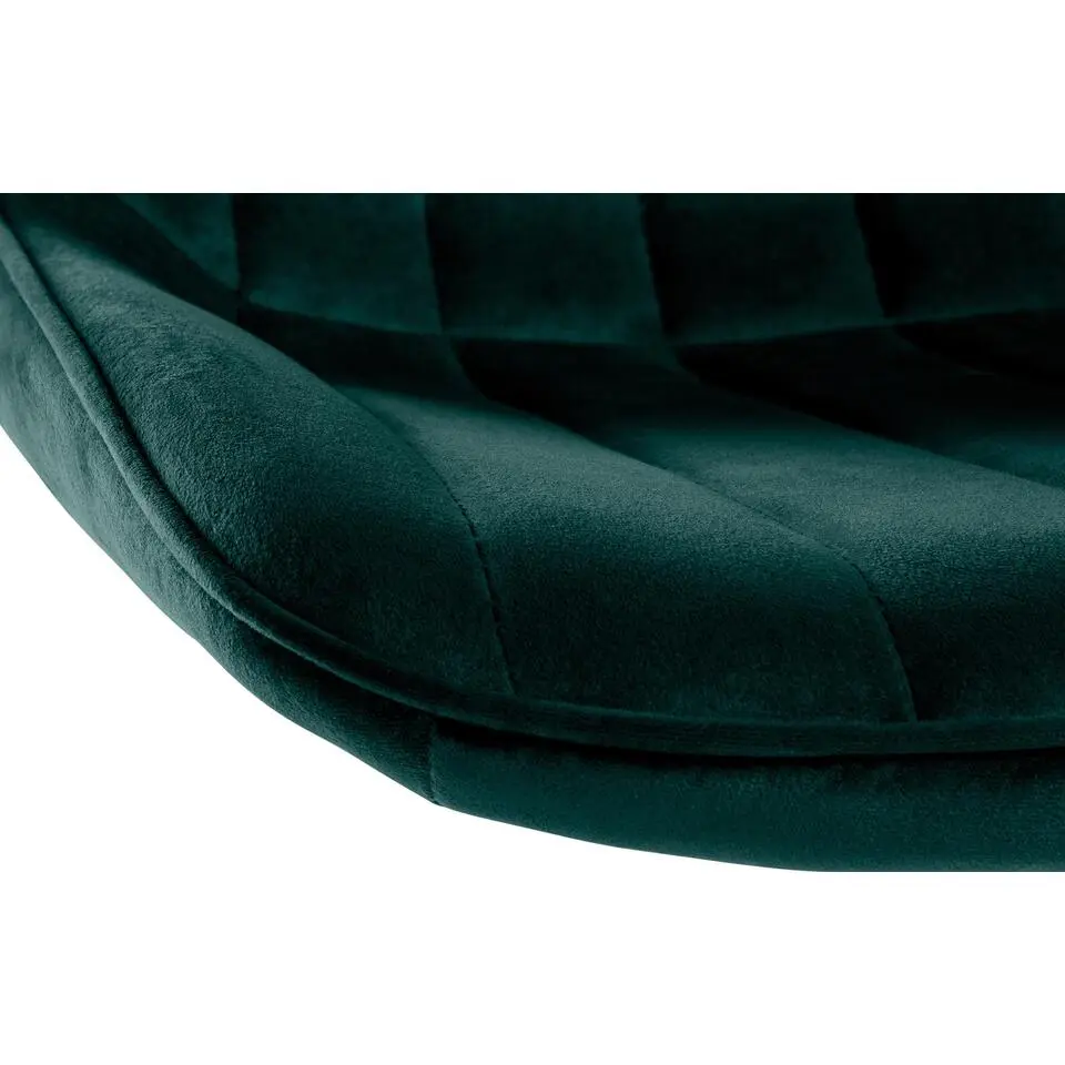 CLP Barkruk Toni zwart Frame - Fluweel - groen