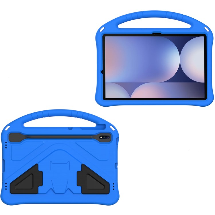 Samsung Galaxy Tab S10  Plus Stossfeste Kinder Schaumstoff Hülle mit Griff   Kickstand - Blau