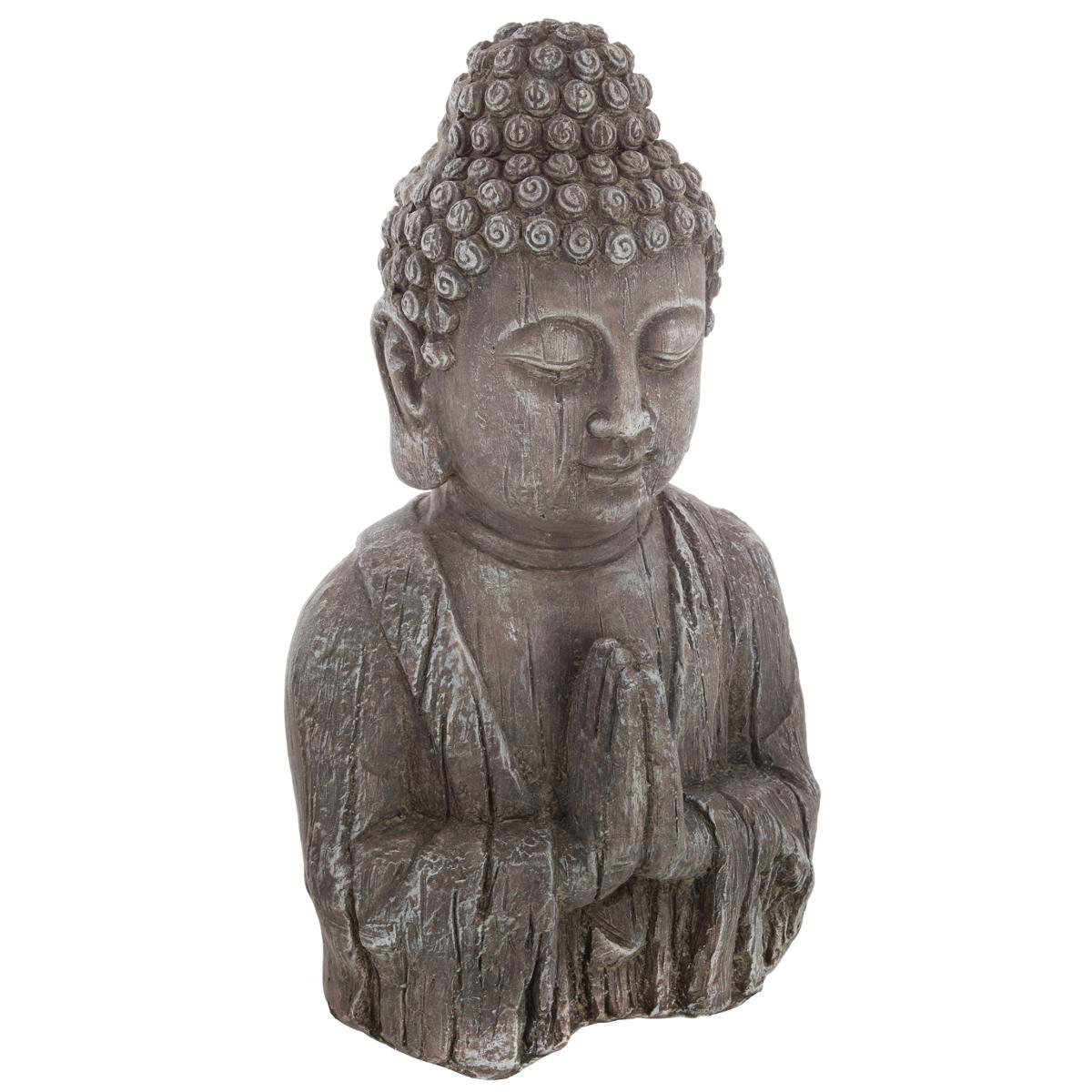 BOUDDHA EFFET BOIS H.48CM