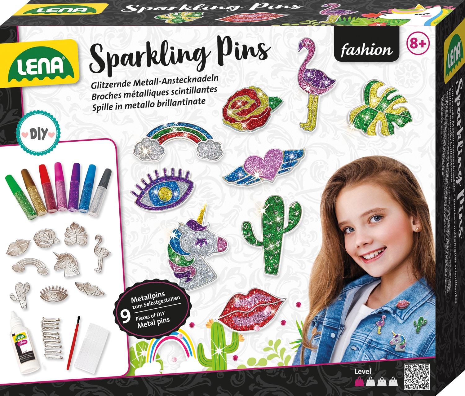 Metal Sparkling Pin, Faltschachtel