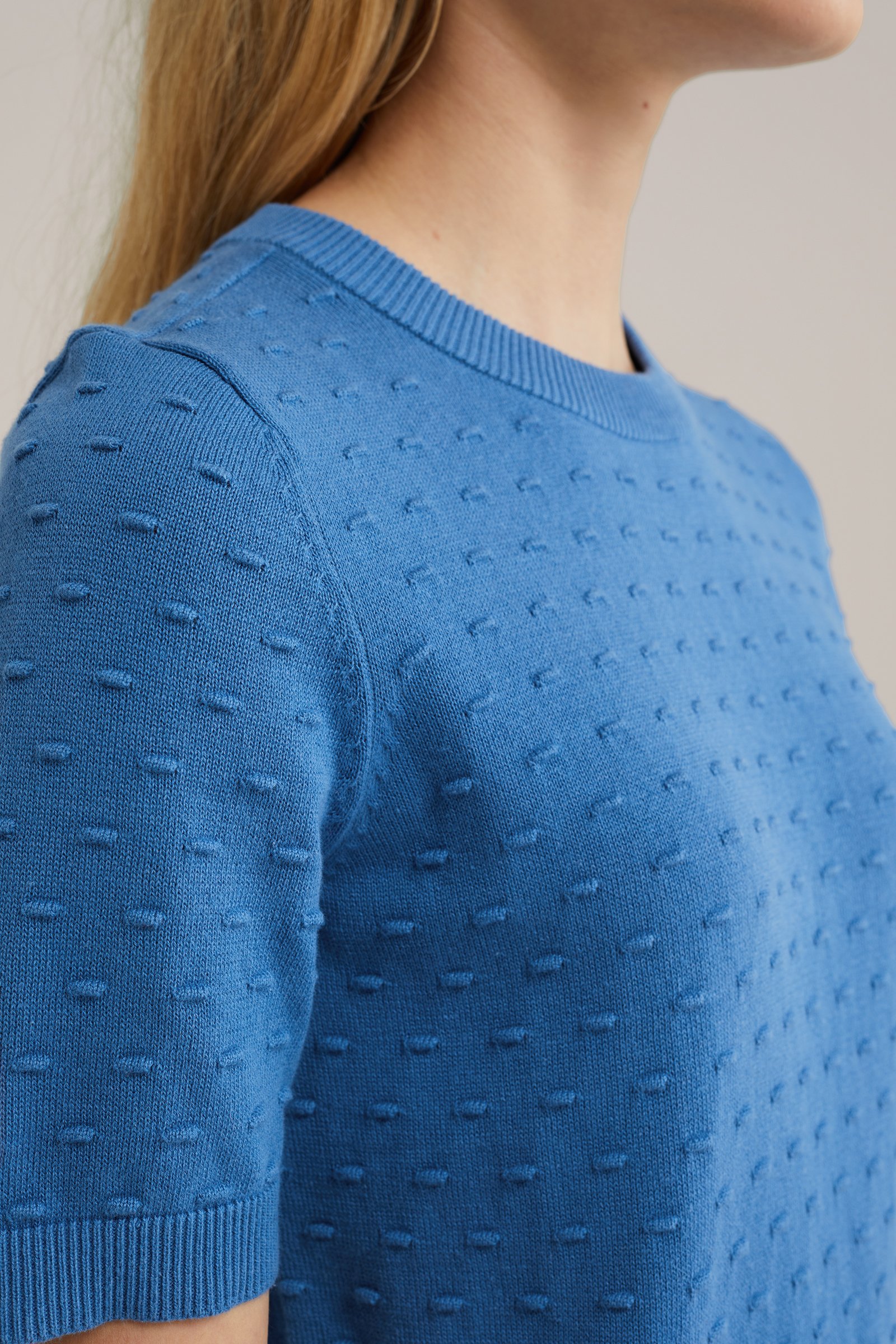 trui met structuur WE Fashion Kobaltblauw