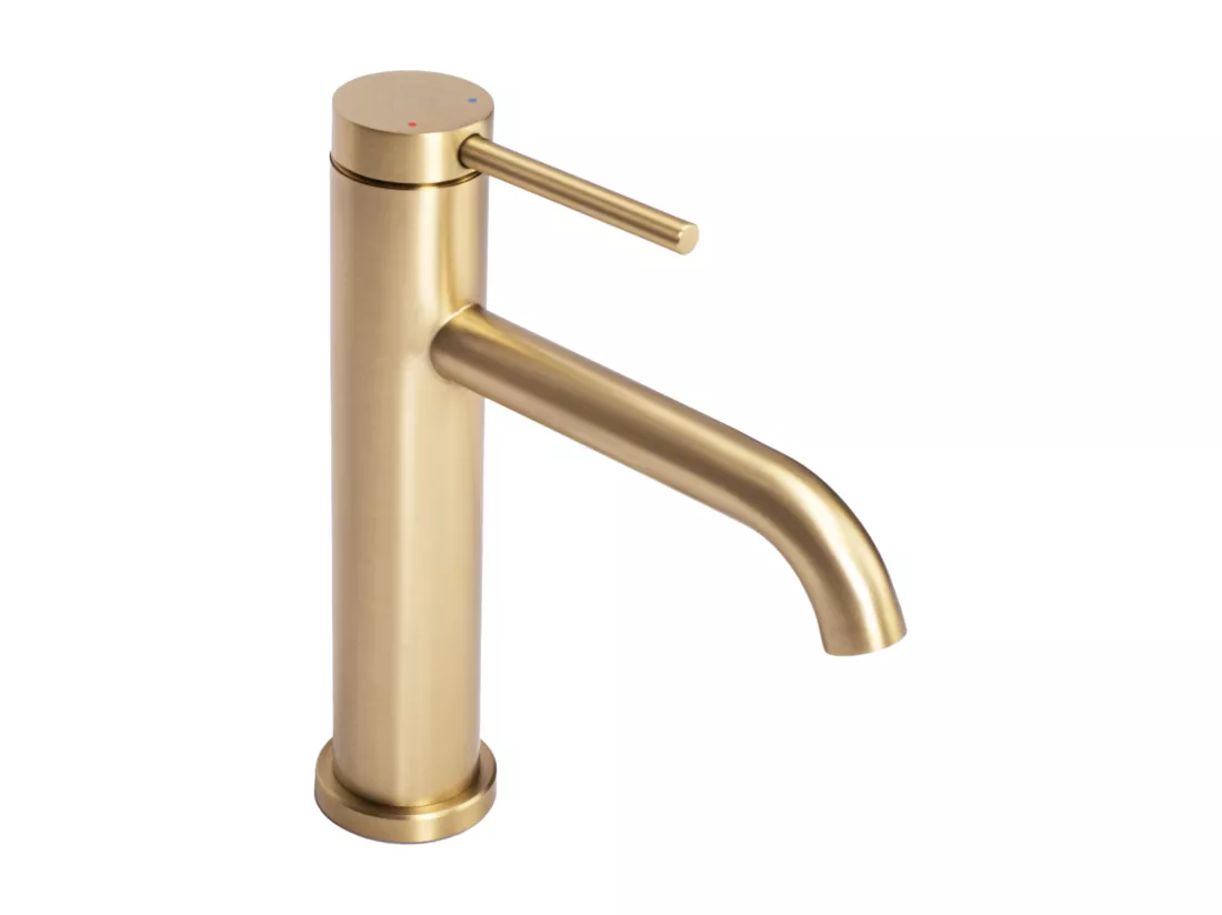 Robinet De Lavabo Rea Js-B311Bg Clif Low Brush Gold