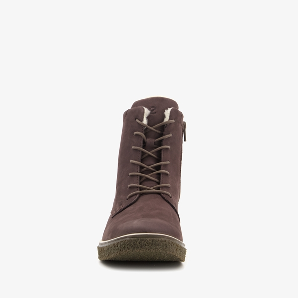 ECCO Crepetray gevoerde leren dames veterboots