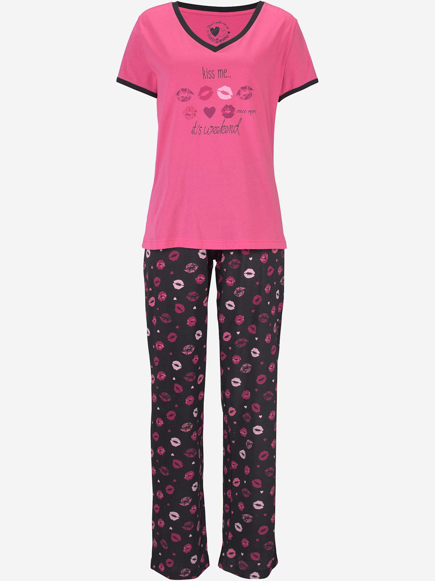 Pyjama 3 pièces : t-shirt, pantalon, short