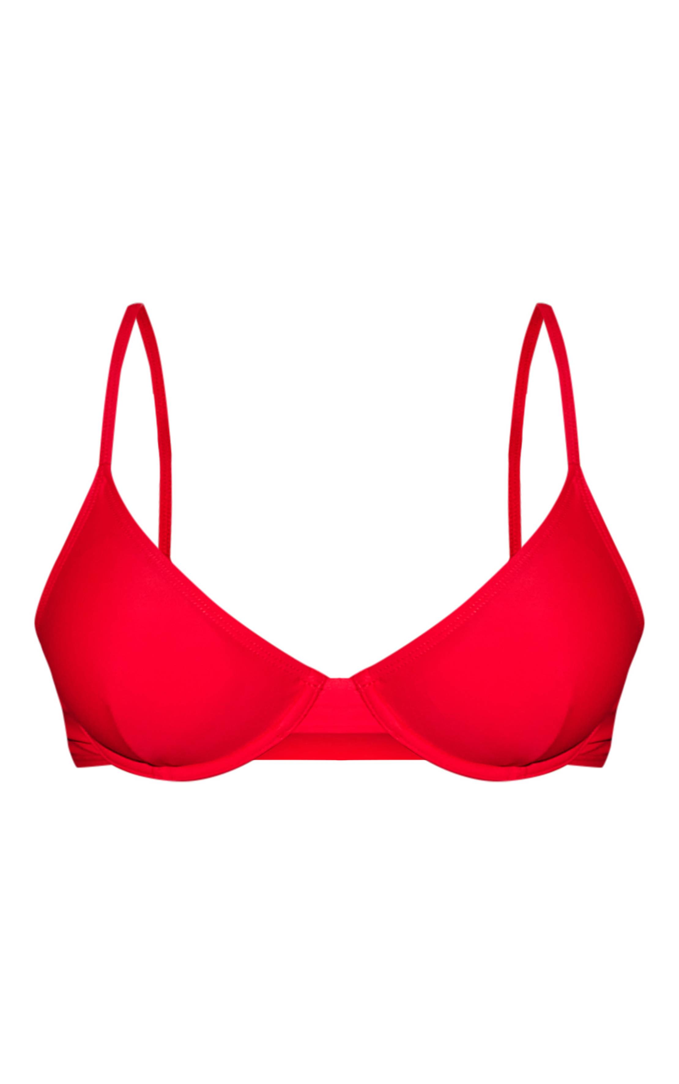 Rouge Haut De Bikini À Armatures Basique