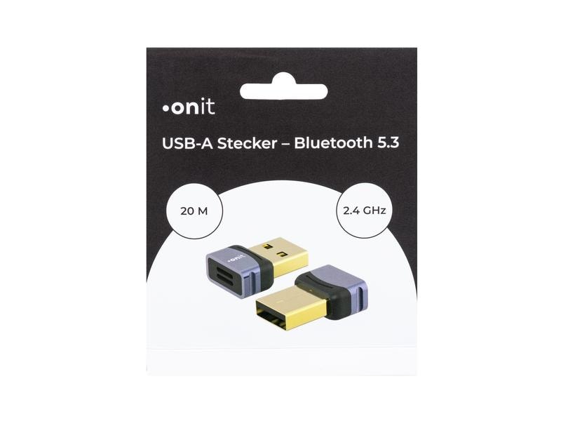 onit USB-Bluetooth-Adapter USB-A – Bluetooth 5.3, 1 Stück Adapter USB-A auf Bluetooth 5.3
