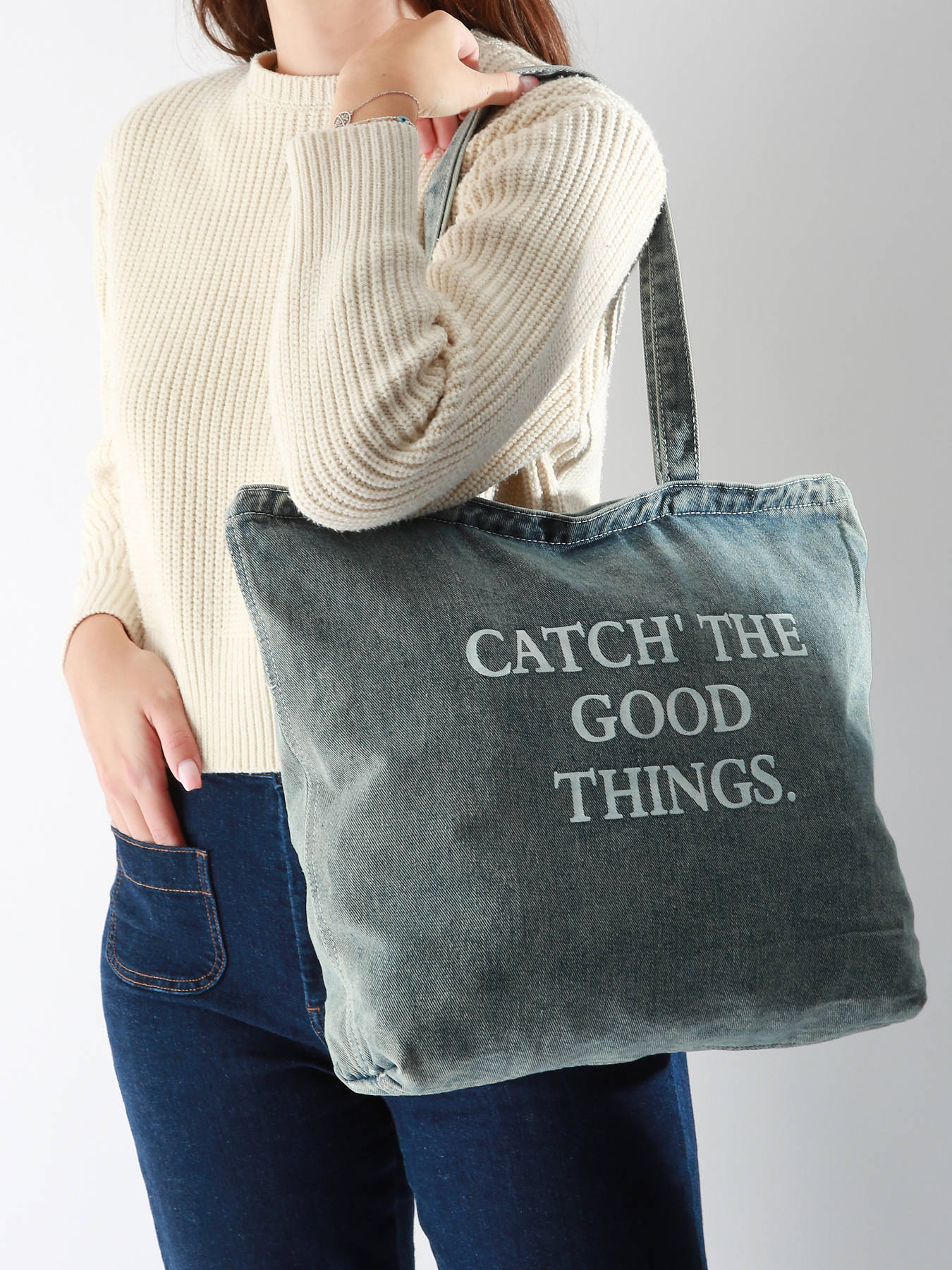 sac port paule Denim coton MINIPRIX
