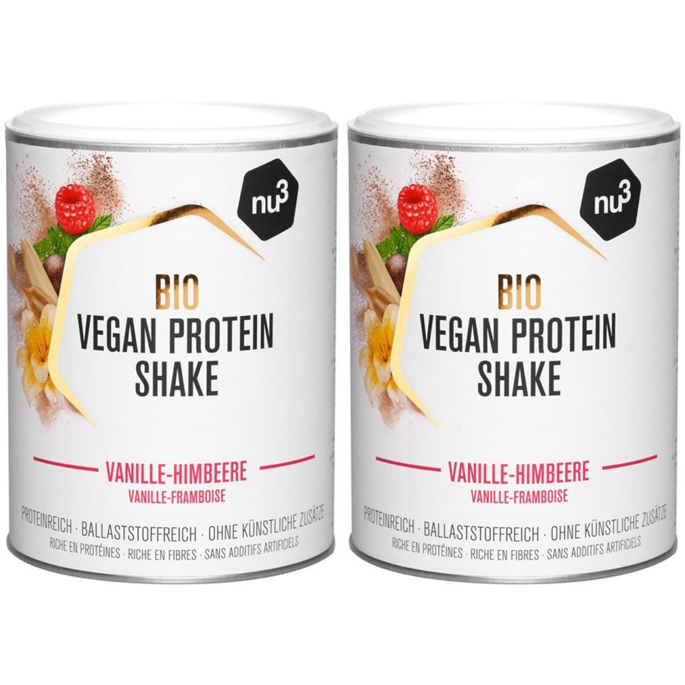 nu3 Bio Vegan Protein Shake, Vanille-Himbeere