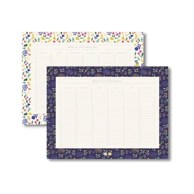 Blue Art Mr&Mrs Clynk Bloom - Calendrier pour les anniversaires - jaune et 80's - 32 x 42 cm